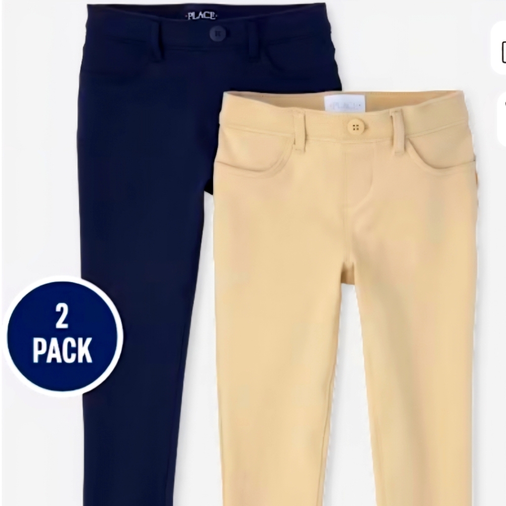 The Children's Place Blue and Tan Jeggings 2-Pack Size 18 GIRLS